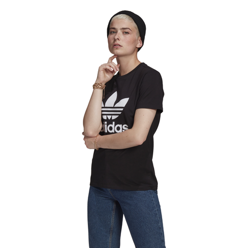 adidas Originals Womens adidas Originals Trefoil T-Shirt - Womens Black Size XS