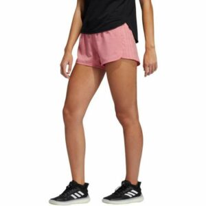 adidas Women's Pacer 3-Stripes Woven Shorts Pink Bright, Small - Women's Athletic Performance Bottoms at Academy Sports