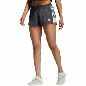 adidas Women's Pacer 3S Woven Shorts Gray, X-Small - Women's Athletic Performance Bottoms at Academy Sports