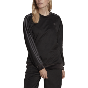 adidas Womens adidas Corduroy Crew Fleece - Womens Black/Black Size S