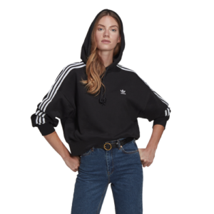 adidas Womens adidas Short Hoodie - Womens Black/Black Size L