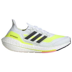 adidas Womens adidas Ultraboost 21 - Womens Shoes White/Core Black/Solar Yellow Size 08.5