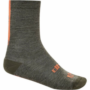 dhb Aeron Mid Weight Merino Sock - Green-Orange