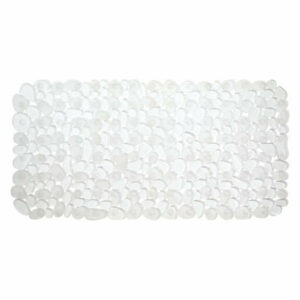 iDesign Pebblz Bath Mat, Treads for Shower or Bath Tub, Clear