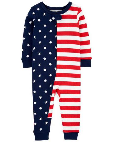 1-Piece 4th Of July 100% Snug Fit Cotton Footless PJs