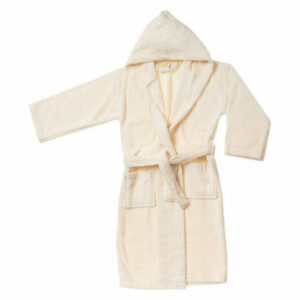 100% Premium Long-Staple Cotton Unisex Kids Hooded Bath Robe, Large,Iv