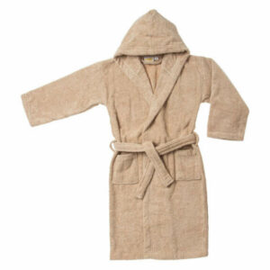100% Premium Long-Staple Cotton Unisex Kids Hooded Bath Robe, Large,Ta