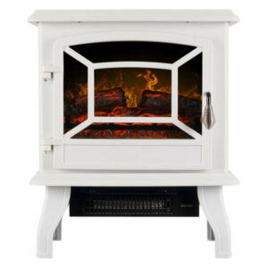 17" Portable Electric Stove Fireplace, White