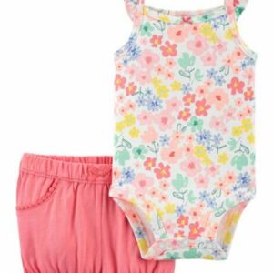 2-Piece Floral Bodysuit & Short Set