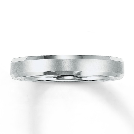 3mm Wedding Band White Tungsten Carbide