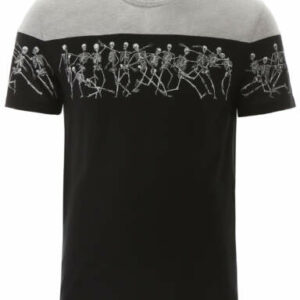 ALEXANDER MCQUEEN SKELETON PRINT T-SHIRT M Black, Grey Cotton