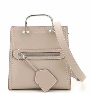 ALEXANDER MCQUEEN THE SHORT STORY BAG OS Beige, Grey, Purple Leather