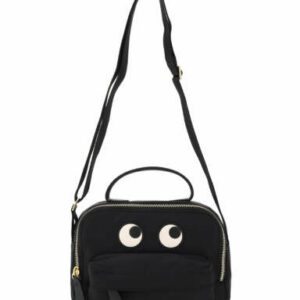 ANYA HINDMARCH NYLON CROSSBODY BAG EYES OS Black Technical, Leather