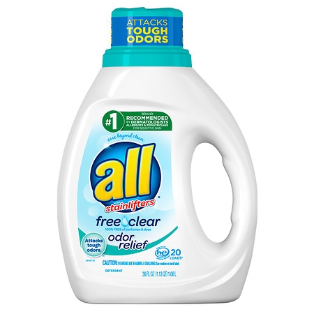 All Liquid Laundry Detergent Odor Relief for Sensitive Skin - 36.0 oz