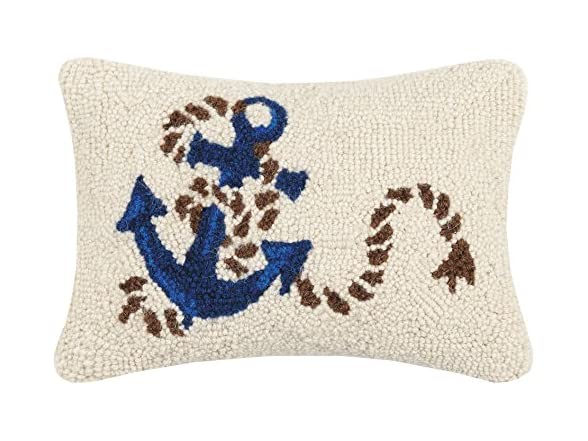 Anchor And Rope Hook, 8x12 Throw Pillow