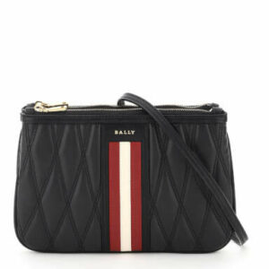 BALLY DRICE STRIPE QUILTED MINI BAG OS Black, Red, White Leather