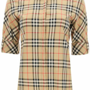 BURBERRY LUKA VINTAGE CHECK SHIRT 10 Beige, Black, Red Cotton