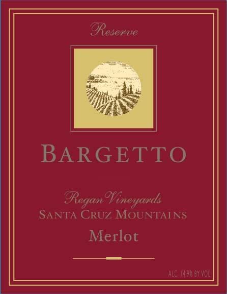 Bargetto 2016 Santa Cruz Mountains Merlot - Red Wine