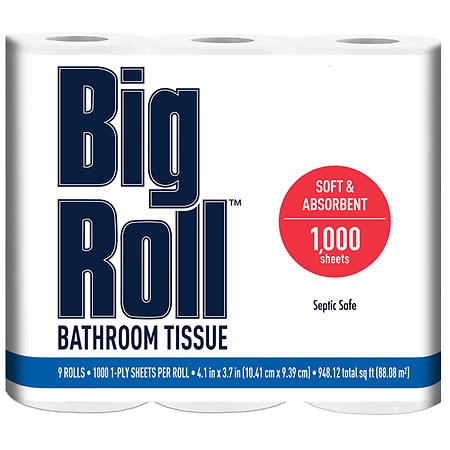 Big Roll Bathroom Tissue - 1000.0 ea x 9 pack