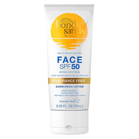 Bondi Sands Fragrance Free Sunscreen Daily Face Lotion SPF 50+ - 2.53 fl oz