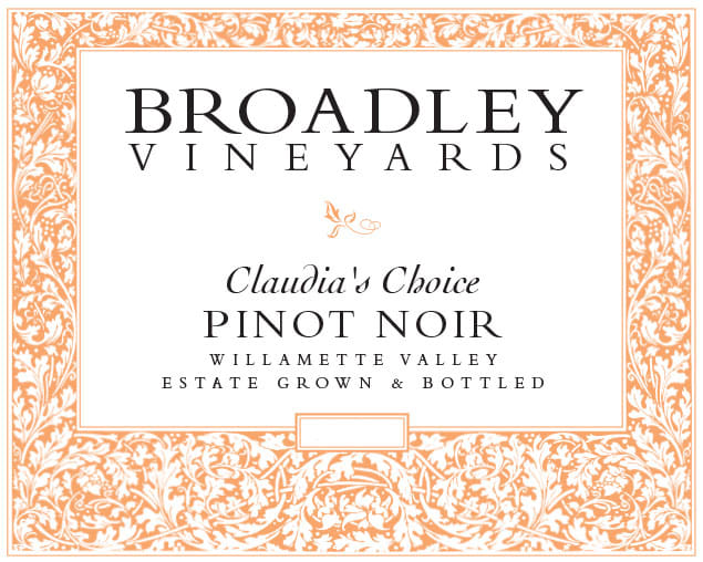 Broadley 2016 Claudia's Choice Pinot Noir - Red Wine