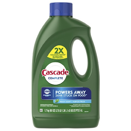 Cascade Complete Gel Dishwashing Detergent, Fresh Scent - 60.0 oz