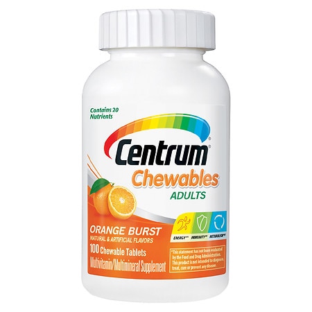 Centrum Chewable Multivitamin For Adults Orange Burst - 100.0 ea