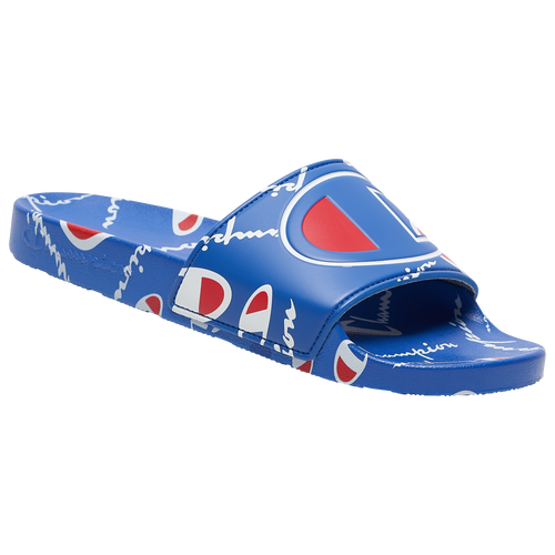 Champion Mens Champion IPO Warped Slide - Mens Shoes Blue/White/Red Size 13.0