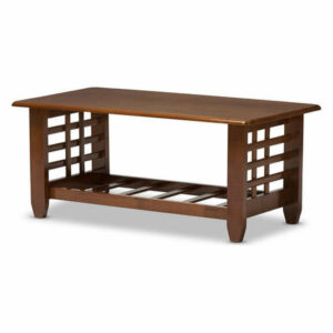 Cherry Finished Brown Wood Living Room Occasional Coffee Table Cherry