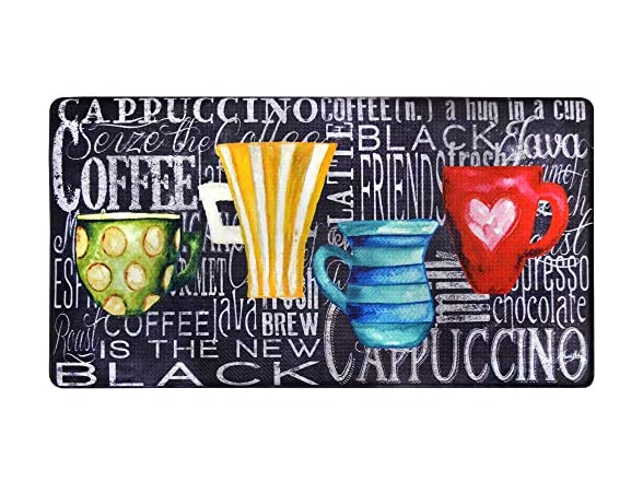 Coffee Cups With Chalk Oversized Mat