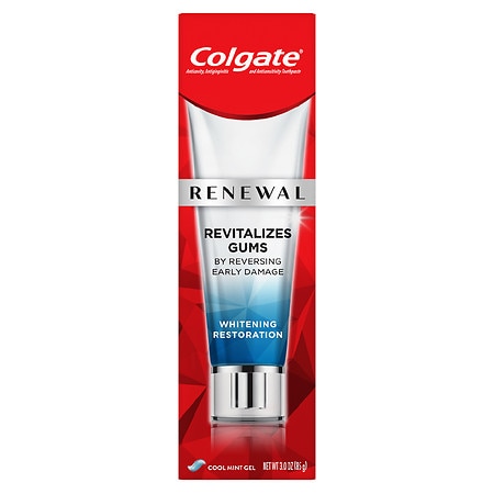 Colgate Renewal Gum Toothpaste Whitening Restoration Gel Formula Cool Mint - 3.0 oz
