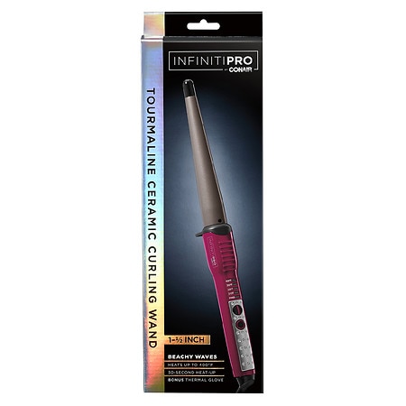 Conair Tourmaline Ceramic Curling Wand; 1-Inch to 1/2-Inch - 1.0 ea