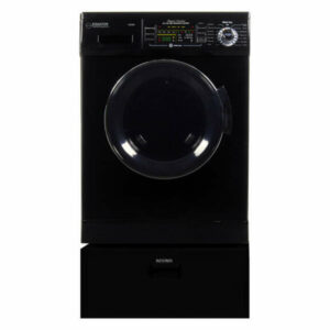 Conserv All-in-one New Compact Combo Washer Dryer with Pedestal, Black