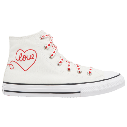 Converse Girls Converse All Star Hi - Girls' Grade School Shoes White/Red/Black Size 06.0