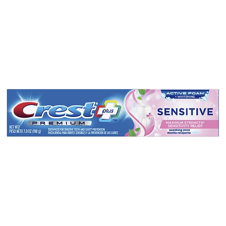 Crest Premium Plus Sensitive Toothpaste Soothing Mint - 7.0 OZ