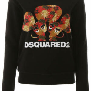 DSQUARED2 MOUSE PRINT SWEATSHIRT S Black Cotton