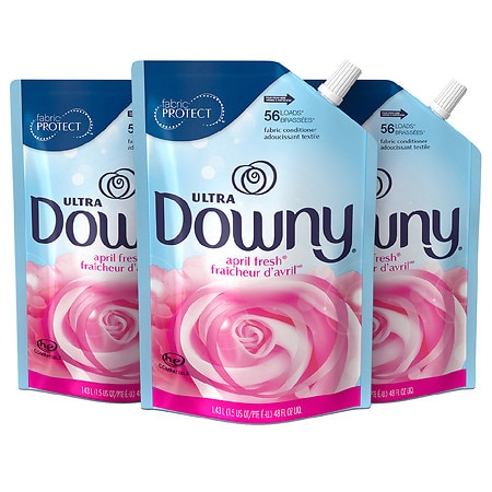 Downy Ultra Liquid Fabric Conditioner April Fresh - 48.0 fl oz x 3 pack