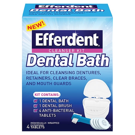 Efferdent Dental Bath Cleanser Kit - 1.0 ea