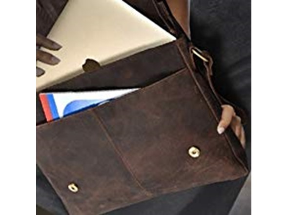 Estalon Leather Messenger Bag (open Box)