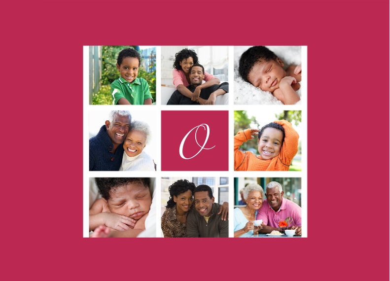 Family 14x20 Pillow, Gift -Photo Block