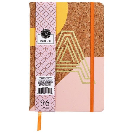 Festive Voice A Monogram Cork Print Notebook - 1.0 ea