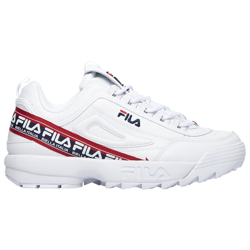 Fila Mens Fila Disruptor II Italia - Mens Shoes White/Navy/Red Size 10.5