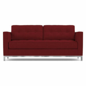 Fillmore Apartment Size Sleeper Sofa, Berry, Memory Foam Mattress