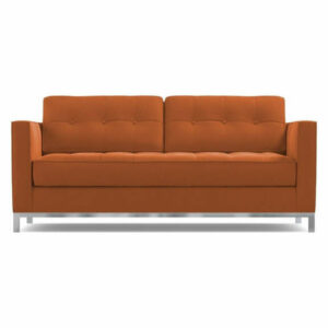 Fillmore Apartment Size Sleeper Sofa, Clementine, Memory Foam Mattress