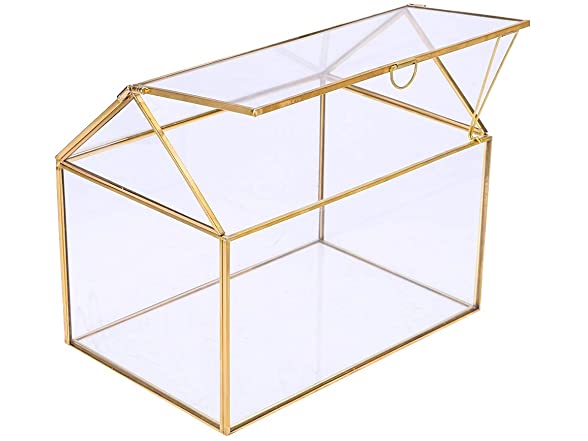 Glass Wedding Card Box