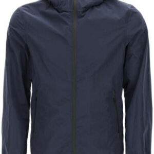 HERNO LAMINAR NYLON HOODED JACKET 46 Blue Technical