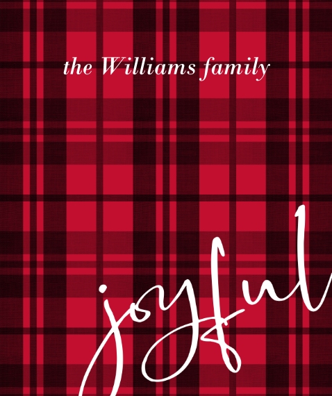 Holiday Plush Fleece Photo Blanket, 50x60, Gift -Joyful
