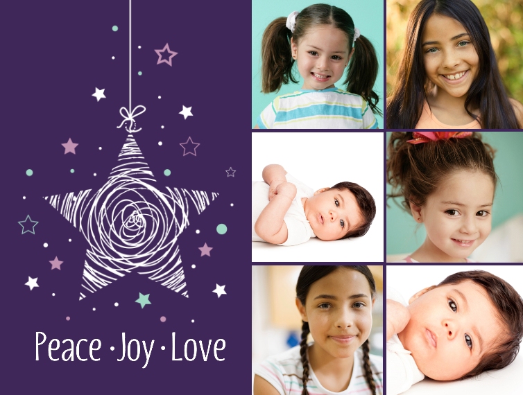 Holiday Plush Fleece Photo Blanket, 60x80, Gift -Holiday Star