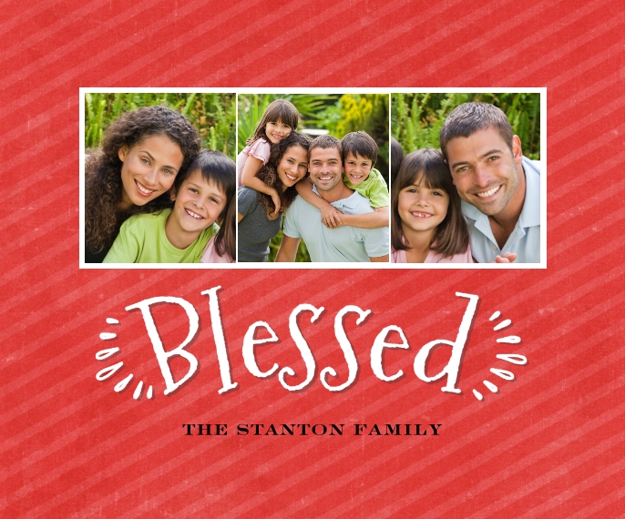 Holiday Sherpa Blanket, 50x60, Gift -Blessed
