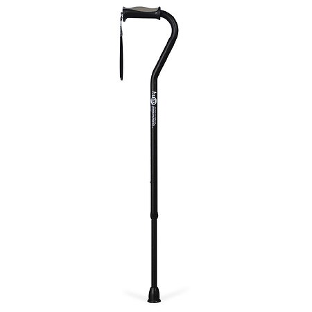 Hugo Adjustable Offset Handle Cane with Reflective Strap - 1.0 ea